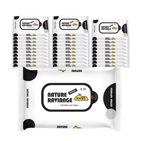 하비앙쥬 미니 물티슈 휴대용, 10매, 30개