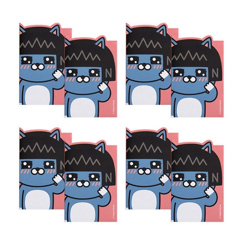 아이콘스 카카오프렌즈 4단 점착 메모지, 네오, 8개