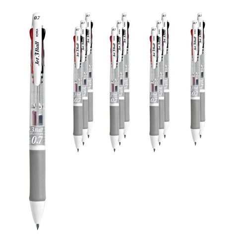 자바펜 제트3볼 볼펜 0.7mm, 화이트, 12개