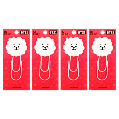 라인프렌즈 BT21 빅클립 알제이, 1개입, 4개