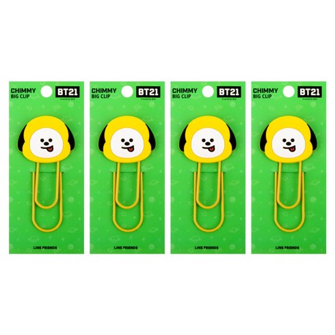 라인프렌즈 BT21 빅클립 치미, 1개입, 4개