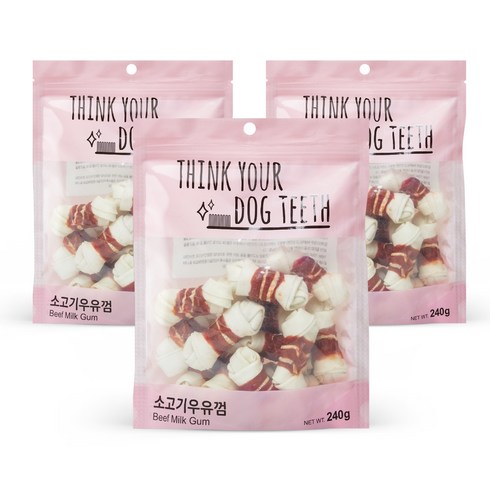 띵크유어도그티 강아지 딩고껌 소형 15P, 소고기, 240g, 3개