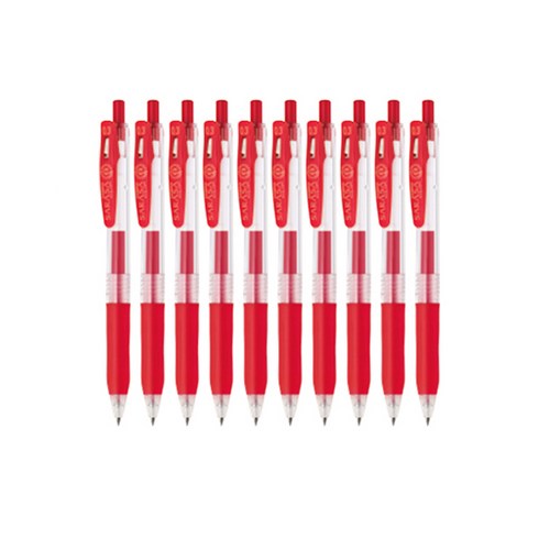 제브라 사라사클립볼펜 0.3mm, 레드, 10개