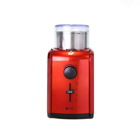 롯데알미늄 5단계 12잔 200W 커피 그라인더, LCG-7080(레드)