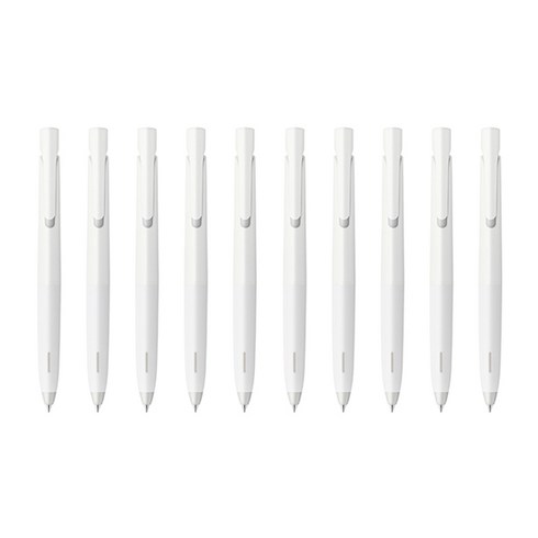 제브라 블렌 젤잉크팬 0.7mm, 화이트바디 + 블랙잉크, 10개