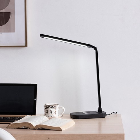 스피아노 플레타 스마트폰 무선 충전 겸용 LED 스탠드 아답터타입 SL-N118, SL-N118(BLACK)