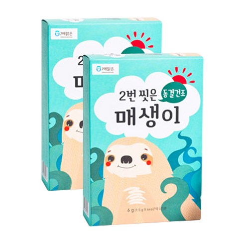해맑은번영 바다모음 2번씻은 매생이 1.5g x 4p, 2개, 6g
