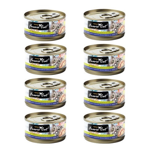 퍼시캣 전연령 고양이 프리미엄 포뮬라 주식캔, 참치+실꼬리돔, 80g, 8개