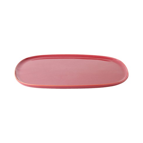 까사무띠 쎄나 조약돌 접시 28cm, 레드, 1개