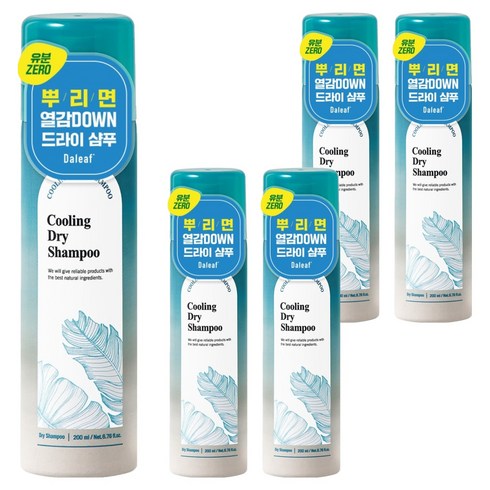 달리프 쿨링 드라이 샴푸 민트향, 5개, 200ml