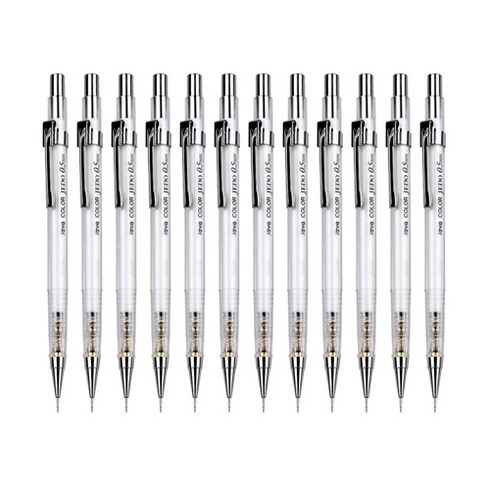 자바펜 칼라제도샤프 투명, 0.5mm, 12개