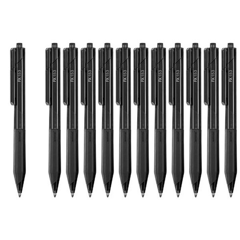 모나미 FX 153 볼펜 1.0mm, 블랙, 12개