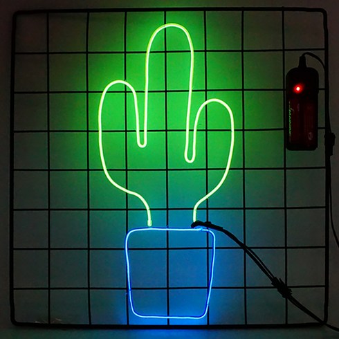 아트니즘 네온사인 DIY 무드등 키트, No6.CACTUS