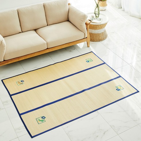 HanilMedical 왕골 접이식 돗자리 수입 랜덤 발송 왕골 3단(140 x 190 cm), 랜덤발송