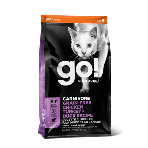go 전연령 고양이 카니보 레시피 건식사료, 닭+칠면조, 3.63kg, 1개