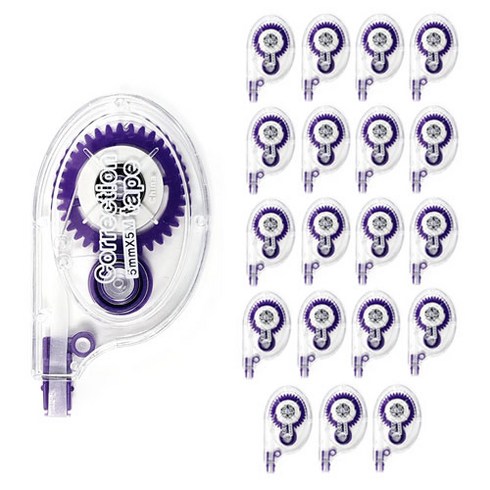 롱 수정테이프, 보라, 20개