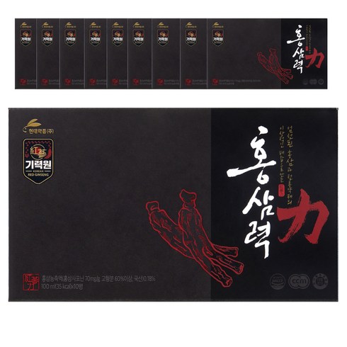 현대약품 기력원 홍삼력 건강음료, 100개, 100ml