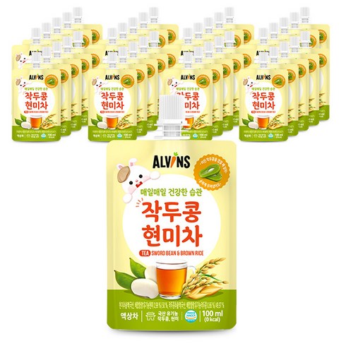 엘빈즈 매일매일 건강한습관, 작두콩현미차, 40개, 100ml