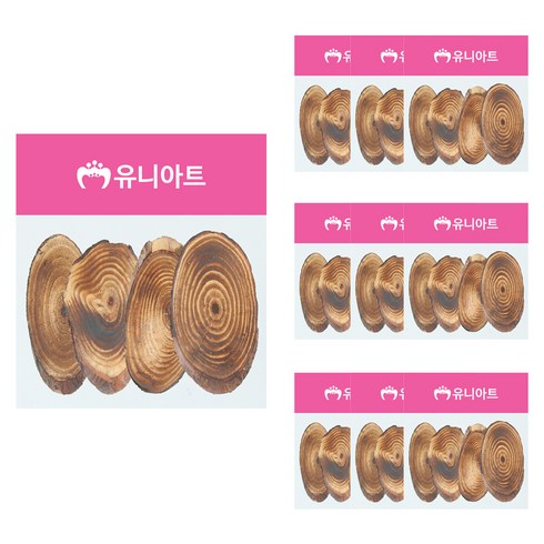 유니아트 천연 나무조각, 24번, 10개
