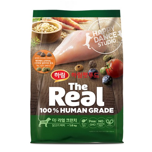 하림펫푸드 퍼피 더리얼 크런치 건식사료, 닭, 1.6kg, 1개