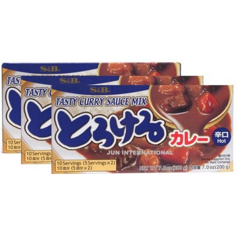 토로케루 에스앤비 카레 매운맛, 200g, 3개