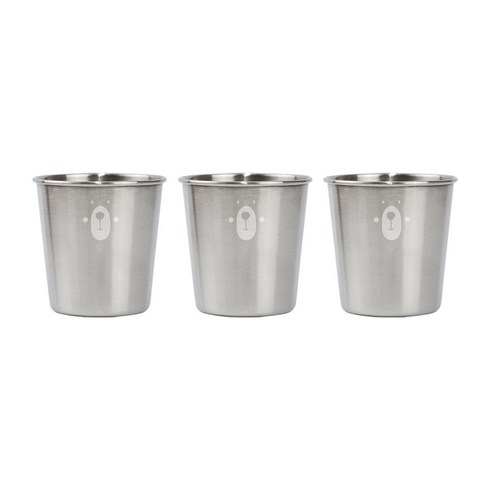 국산 베어 스텐 심플컵, 혼합색상, 3개, 230ml