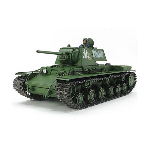 타미야 1941년형 초기 생산 1/35 소련 중전차 KV-1 4WD 미니카 35372, 혼합색상, 1개