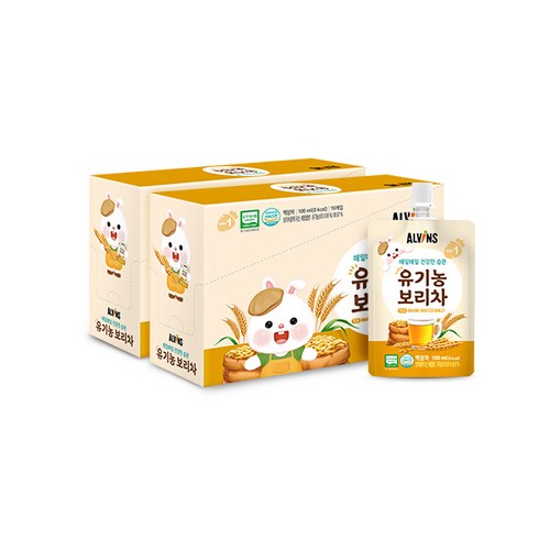 엘빈즈 매일매일 건강한습관 유기농 보리차, 100ml, 10개입, 2개