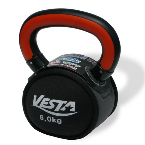 VESTA 소프트 케틀벨, 혼합색상, 6kg, 1개