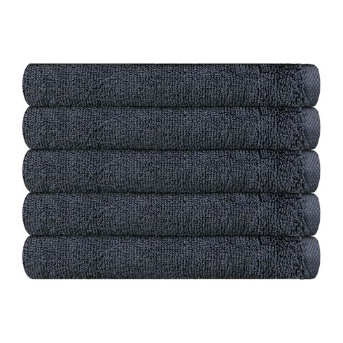 송월타월 심플컬러무지 세면타월 130g 30수 면사, 회색, 5개