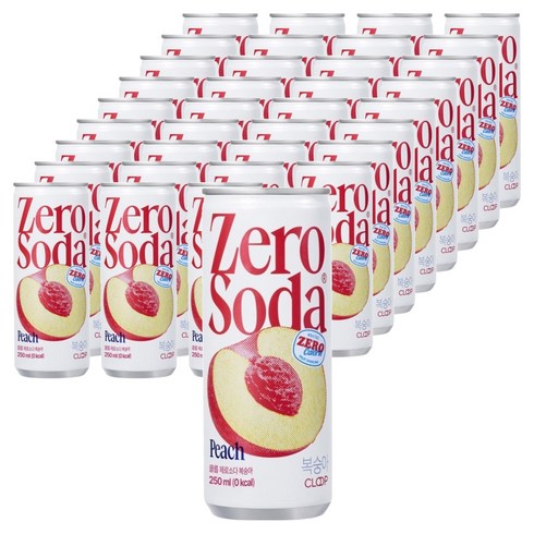 클룹 제로소다 복숭아, 250ml, 72개