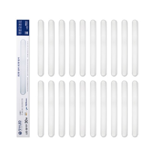 장수램프 LED 일자등 30W HT-G4PL58-30WCW 20p, 주광색, 1세트