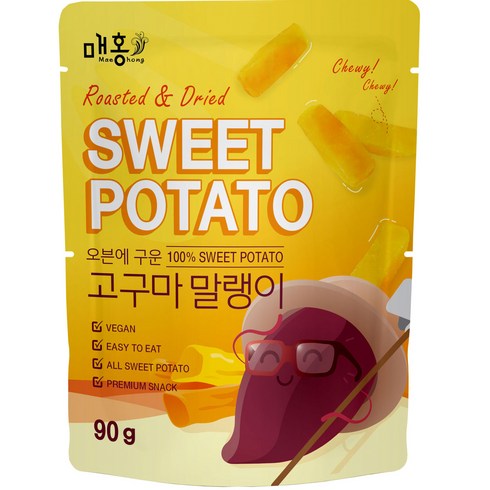 매홍 오븐에 구운 고구마 말랭이, 90g, 1개