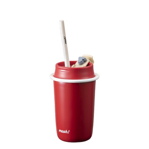 모슈 라떼 스트로우 텀블러, 레드, 350ml, 1개