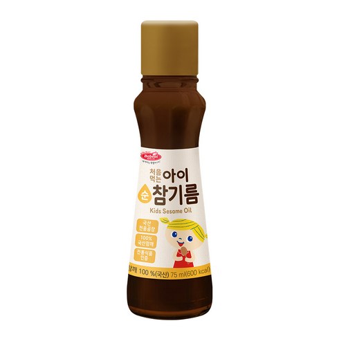 베베스트 처음먹는 순 아이 참기름, 75ml, 1개