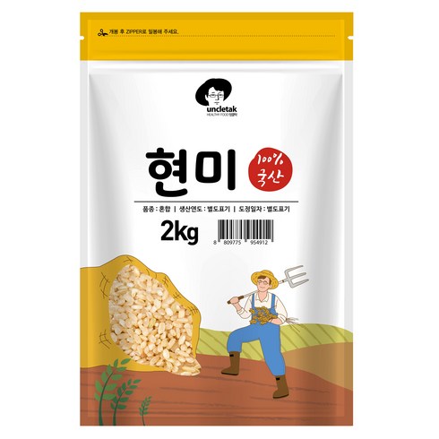 엉클탁 국산 현미, 2kg, 1개