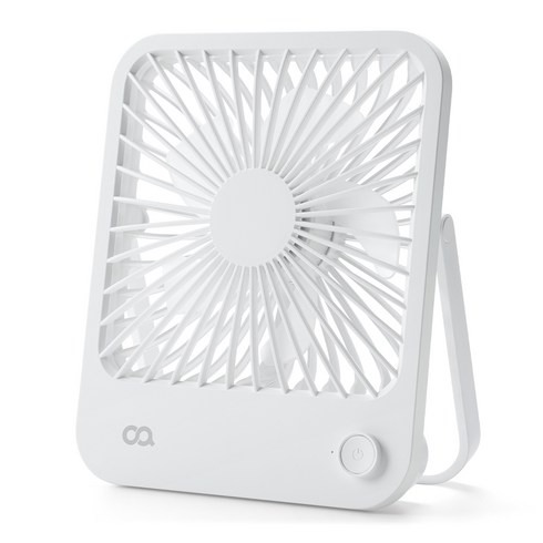 오아 스퀘어 미니 탁상용 무선 휴대용 USB BLDC 선풍기, OFN-041WH, 화이트