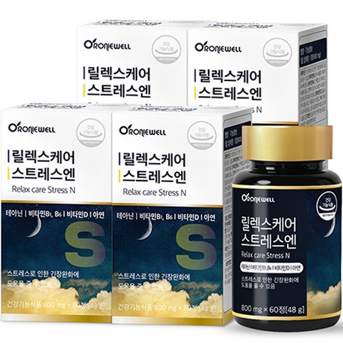 로니웰 릴렉스케어 스트레스엔, 60정, 4개