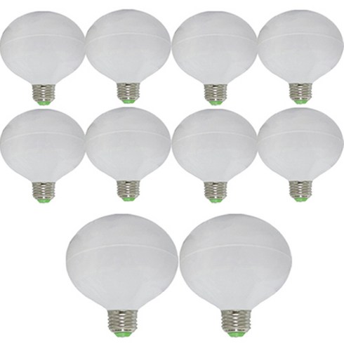 가온엘이디 LED 12W 숏타입 볼전구 화이트 10p, 전구색, 10개