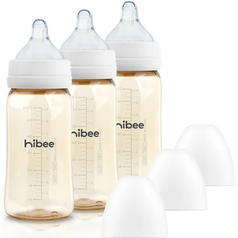 하이비 PPSU 에잇벤트 젖병 트리플팩 젖꼭지 포함, 화이트, 270ml, 1개