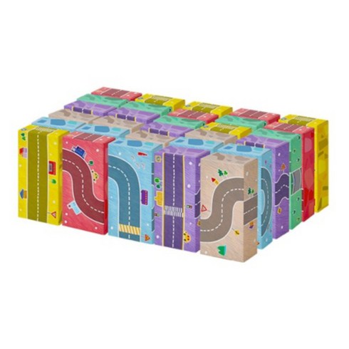 캐스비 종이벽돌블럭 도로 30p, 혼합색상, 1개