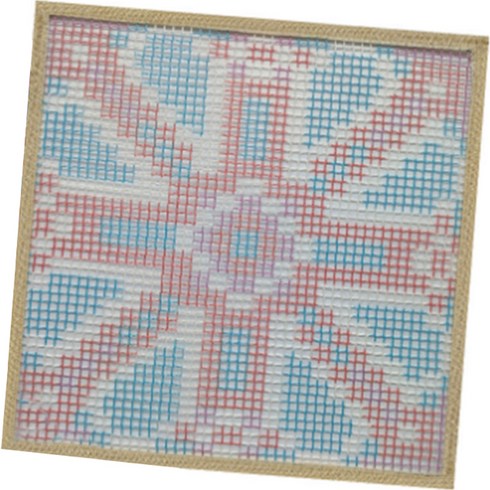알로데 다용도 러그 발매트 DIY 스킬 자수 세트 30 x 30 cm, 1세트, DS95