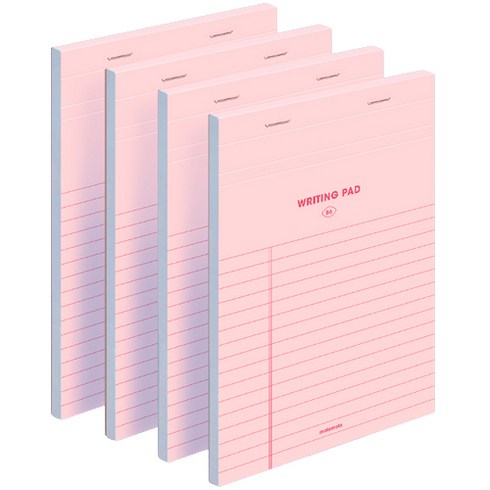 모트모트 라이팅 패드 노트 B6, 핑크, 60매, 4개