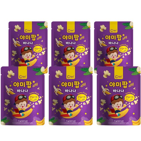오늘도 아기과자 야미팝, 바나나, 25g, 6개