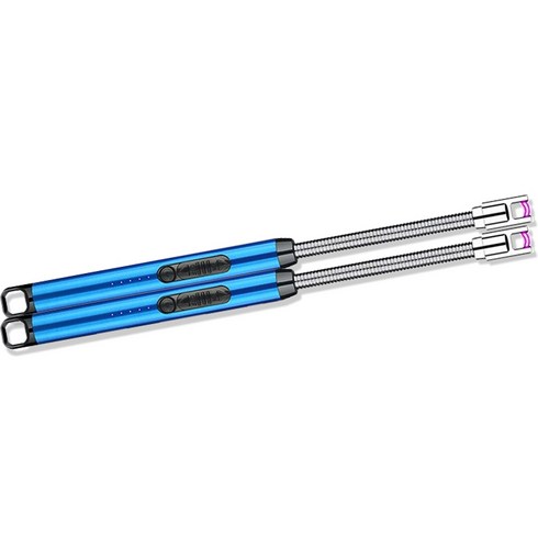 노바리빙 플렉시블 USB 충전식 플라즈마 라이터, 블루, 2개