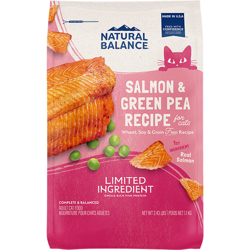 내추럴발란스 고양이 어덜트 LI 레시피 건식사료, 연어+완두콩, 1.1kg, 1개