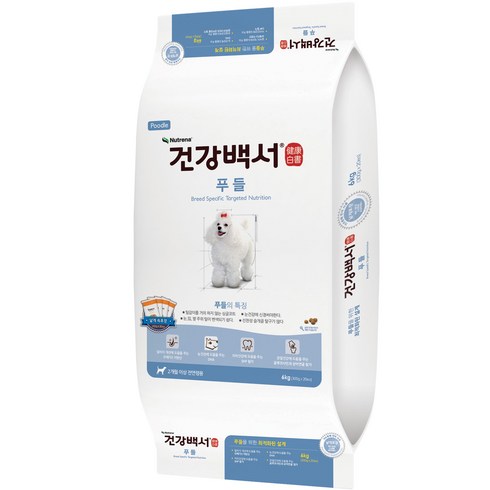 뉴트리나건강백서 강아지 기능성 사료, 푸들, 6kg, 1개