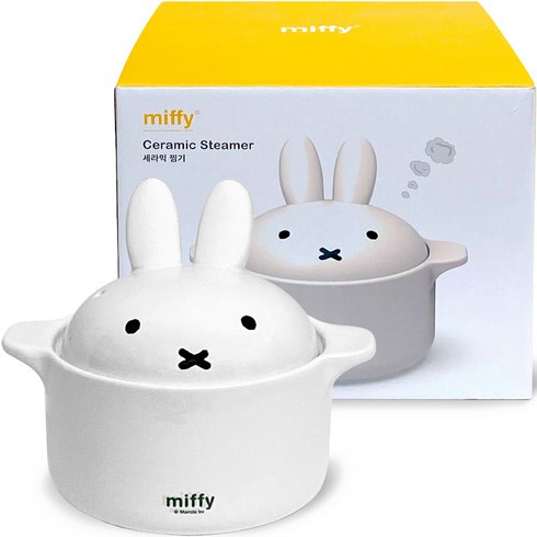 보퀴진 미피 무균열 세라믹 도자기 계란 미니찜기 화이트, 10cm, 1개
