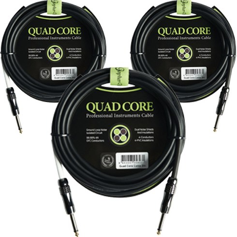 고퍼우드 Quad core cable 어쿠스틱 베이스 기타 전용 케이블, 3개