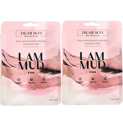 디얼스코 아이엠머드 핑크 반려견팩, 50g, 2개